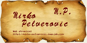 Mirko Pelverović vizit kartica